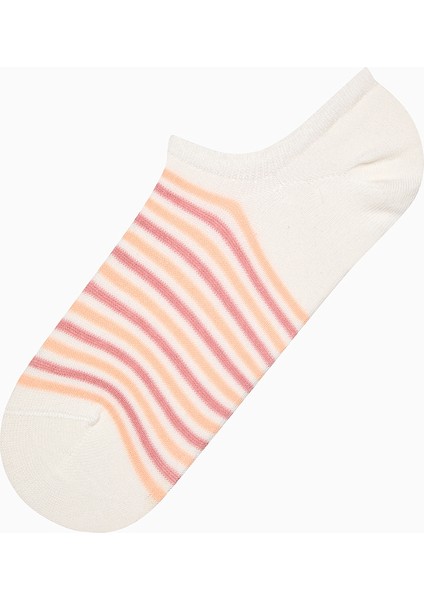 Pinky Striped 3lü Sneaker Çorap