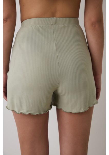 Bloom Solid Haki Şort Pijama Altı