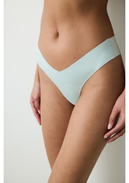 Invisible Laser Cut V Shape Mint Yeşili Brazilian Külot