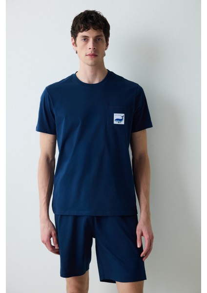 Whale Lacivert Şortlu Pijama Takımı