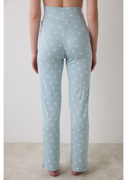 Mama Printed Mint Pantolon Pijama Altı modelleri