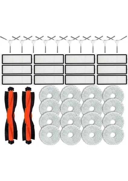Robot Vakum X20+, X10+ / X20 Plus, X10 Plus Parçaları Mian Yan Fırça Hepa Filtre Paspas Bezi Pedleri Aksesuarları (Yurt Dışından)