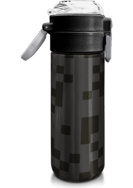 Kids Siyah Blok Desenli Pipetli ve Direkt Içim Çelik Termos 500 ml 31894 fiyatları