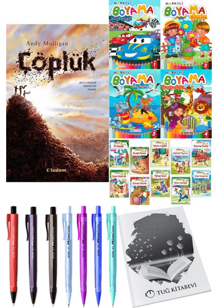 Çöplük ve 4'lü Maskeli Boyama 10'lu Hikaye