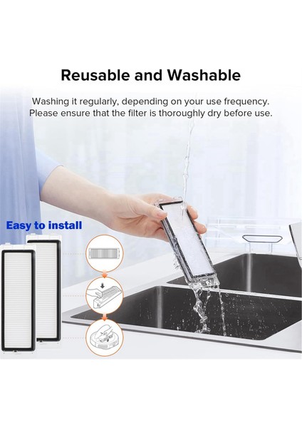 Aksesuar Kiti Için Temizlik Robotu Kiti, Ana Fırça, Paspas Pedi, Yan Fırça, Hepa Filtre Vb. Dahil. (Yurt Dışından) modelleri