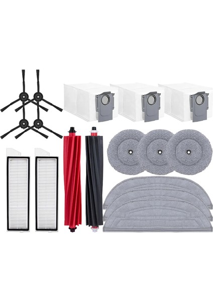 S8 Maxv Ultra/s8 Max Ultra Aksesuarları Çift Ana Silindir Fırça Yan Filtre Paspas Pedleri Toz Torbaları Parçaları (Yurt Dışından)