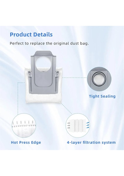 S8 Maxv Ultra/s8 Max Ultra Aksesuarları Çift Ana Silindir Fırça Yan Filtre Paspas Pedleri Toz Torbaları Parçaları (Yurt Dışından) indirimleri