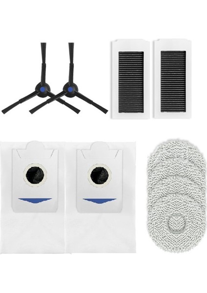 X5 Pro Süpürme Robotu Aksesuarları Toz Torbası Paspas Sarf Malzemeleri Yan Silindir Fırça Filtre Elemanları A (Yurt Dışından)