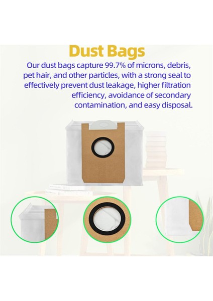 T20+ Süpürge Aksesuarları Için 12 Adet Toz Torbası Uzun Ömürlü ve Iyi Çalışmak Için Üretildi (Yurt Dışından) fiyatları