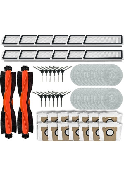 M30 D102 Vakum Yedek Parçaları Ana Silindir Yan Fırça Hepa Filtre Paspas Bezi Toz Torbası Aksesuarları (Yurt Dışından)