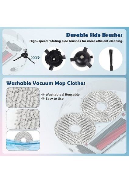 Q Master, Qrevo Slim Robot Vakum Ana Yan Fırça Paspas Bezi Hepa Filtre Toz Torbaları Aksesuarları (Yurt Dışından) indirimleri