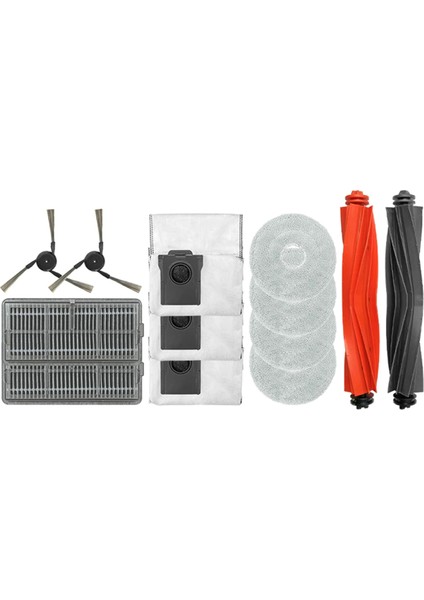 X40PRO Ultra Yedek Parçaları Ana Silindir Yan Fırça Hepa Filtre Paspas Bezi Toz Torbaları Aksesuarları (Yurt Dışından)