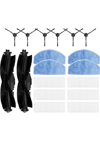 G8000 / Pro G20 Robot Süpürge Silindiri Yan Fırça Filtre Paspas Bezleri Paçavra Parçaları Için 18 Adet (Yurt Dışından)