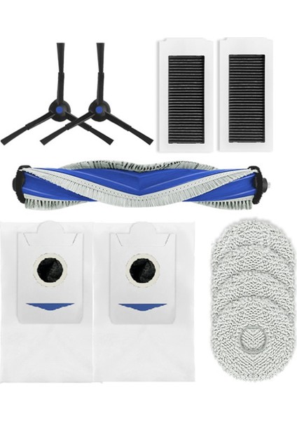 X5 Pro Süpürme Robotu Aksesuarları Paspas Toz Torbası Sarf Malzemeleri Yan Silindir Fırça Filtre Elemanları A (Yurt Dışından)