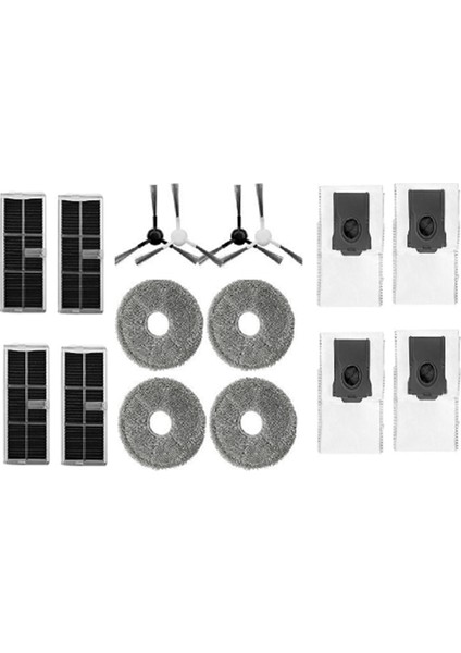 16 Adet S10 Pro Ultrai Süpürme Robotu Aksesuarları Ana Yan Fırça Toz Torbası Paspas Temizleyici Parça Değişimi (Yurt Dışından) fiyatları