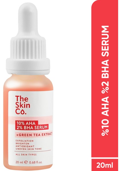 The Skin Co. %10 Aha %2 Bha Cilt Tonu Eşitleyici & Peeling Serum 20 ml