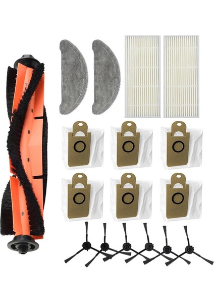 L11 Elektrikli Süpürge Yedek Parçaları Için Kit Yan Silindir Fırça Filtreler Paspas Bezi Toz Torbaları Süpürge (Yurt Dışından)