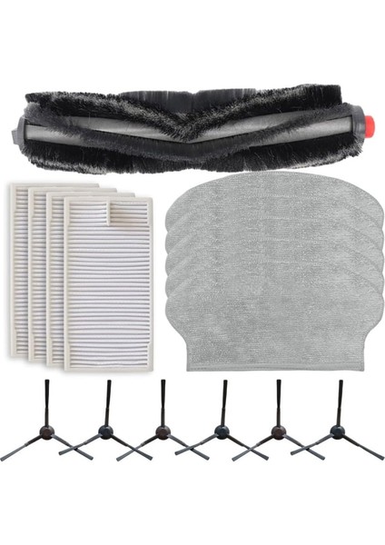 NER600 Robot Süpürge Ana Yan Fırça Hepa Filtre Paspas Bezi Yedek Parça Aksesuarları (Yurt Dışından)