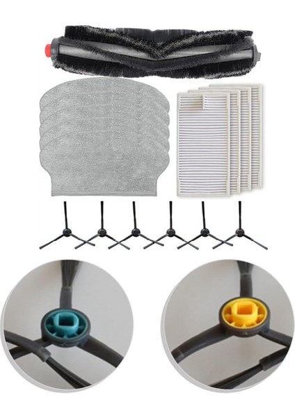 NER600 Robot Süpürge Ana Yan Fırça Hepa Filtre Paspas Bezi Yedek Parça Aksesuarları (Yurt Dışından) indirimleri