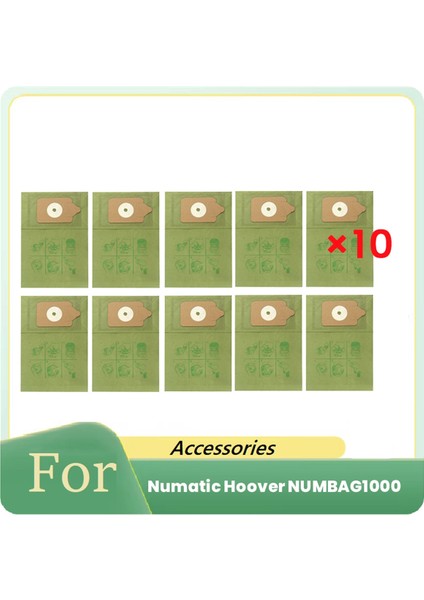 NUMBAG1000 Süpürge Aksesuarları Için 10 Adet Toz Torbası Uzun Ömürlü ve Iyi Çalışmak Için Üretilmiştir (Yurt Dışından)
