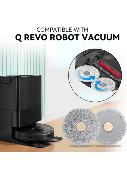 Q & Qrevo Maxv Robot Için Mikrofiber Vakumlu Paspas Bezi Pedleri - Yeniden Kullanılabilir ve Yıkanabilir Yedek Parçalar (Yurt Dışından) modelleri