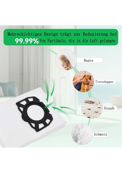 Kwd1, Kwd2, Kwd3, Wd2 Plus, Wd3, Se 4001, 4002, Wd 3.200-WD 3.800 M Aksesuarları Için Elektrikli Süpürge Torbaları (Yurt Dışından) modelleri