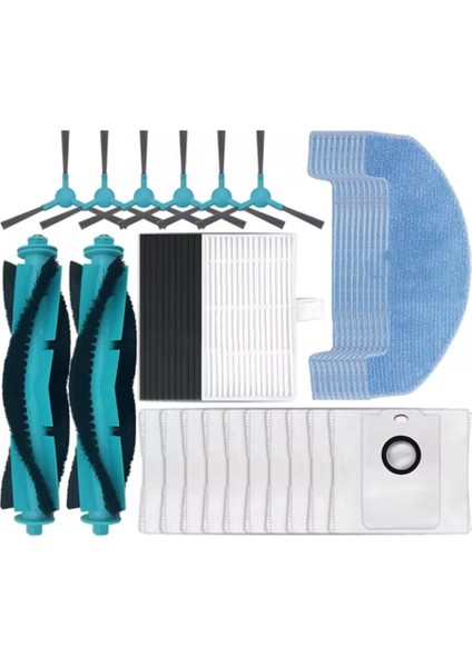 2499 Ultra Home Titanium Advanced / Atvel R80 Vakum Ana Yan Fırça Paspas Filtre Toz Torbası Için 38 Adet (Yurt Dışından)