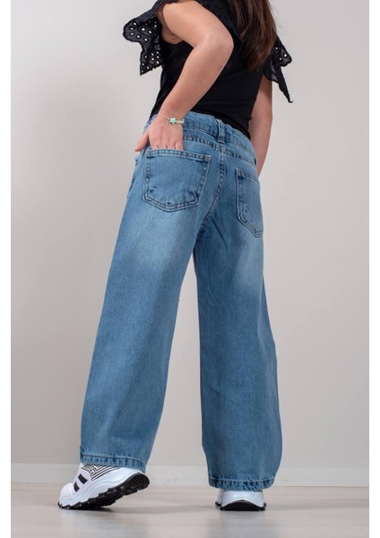 Taş Detaylı Kız Çocuk Jean Kot Pantolon fiyatları