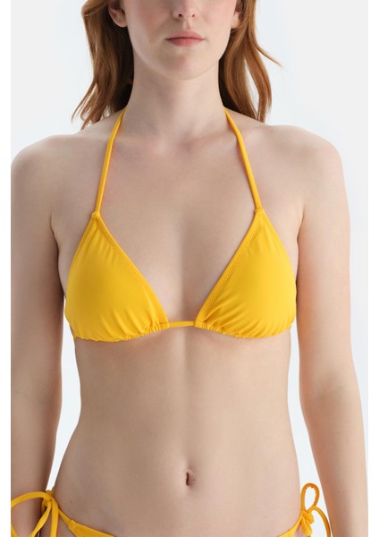 Sarı Üçgen Küçük Bikini Üst indirimleri