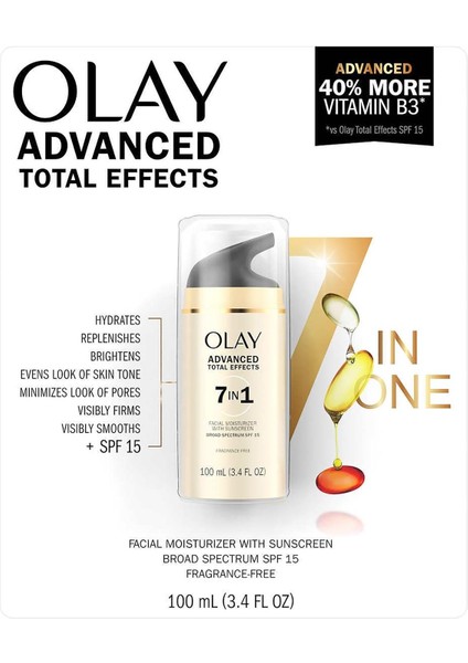 Advanced Total Effects 7in1 Spf15 Nemlendirici Yüz Kremi 100ml