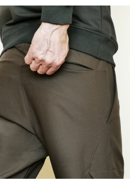 Erkek Haki Kargo Cepli Lastikli Bel Pantolon 2049-13 fırsatları