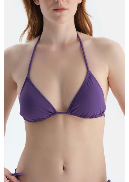 Mor Üçgen Küçük Bikini Üst