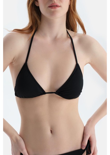 Siyah Üçgen Küçük Bikini Üst indirimleri