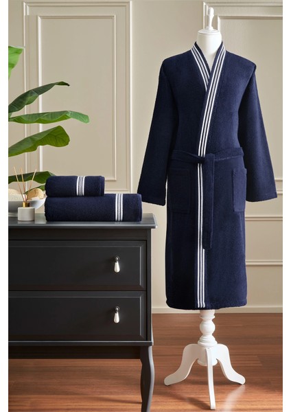 Wonder Maskülen Kimono Bornoz L - Lacivert
