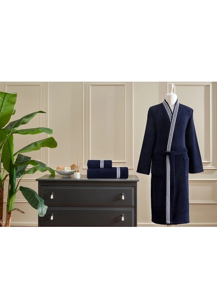 Wonder Maskülen Kimono Bornoz L - Lacivert