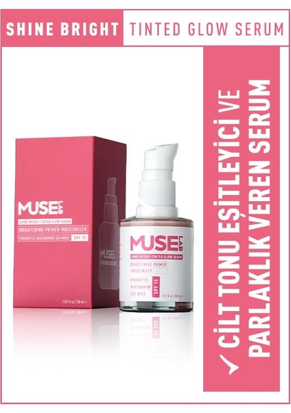 Shine Bright Tinted Glow Serum I Cilt Aydınlatıcı I Parlatıcı I Nemlendirici Serum SPF15