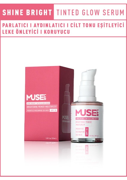 Shine Bright Tinted Glow Serum I Cilt Aydınlatıcı I Parlatıcı I Nemlendirici Serum SPF15 modelleri