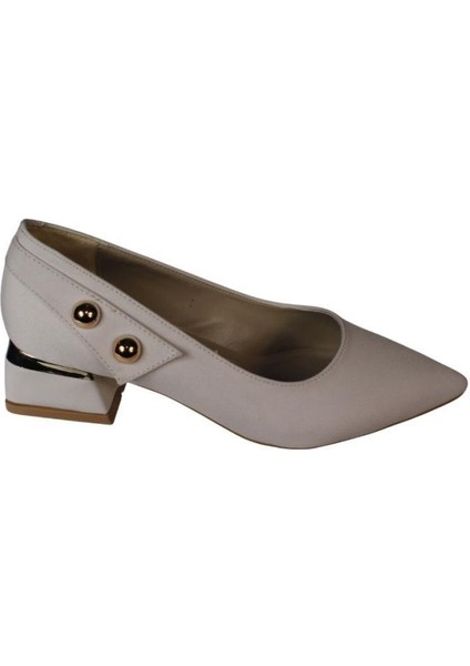 Yazkış Kadın Siyah Ten Saten Kumaş Yanı Düğmeli 4cm Kalın Topuk Sivri Burun Stelletto Ayakkabı fiyatları