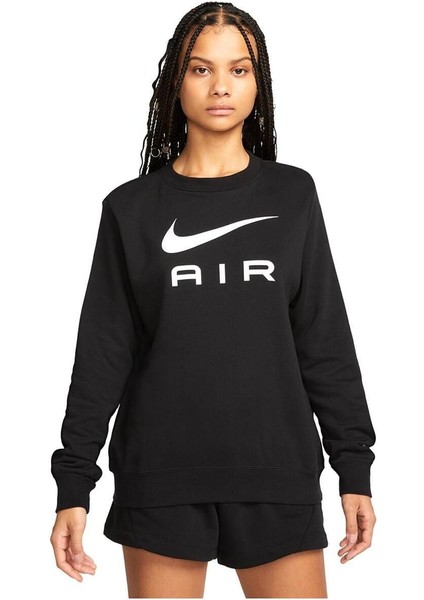 Air Fleece Kadın Siyah Günlük Stil Uzun Kollu Sweatshirt DV8054-010