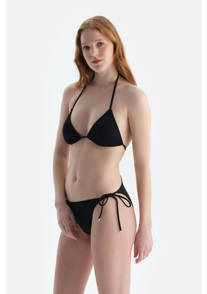 Siyah Spagetti Bikini Alt modelleri