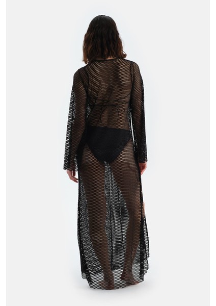 Siyah File Uzun Kol Elbise fiyatları