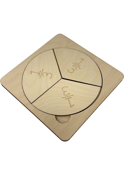Ahşap Kesir Dairesi, Kesirli Sayı Öğrenme, Kesirli Sayılar, Tam/yarım/çeyrek Kavramlarını Öğrenme fırsatları