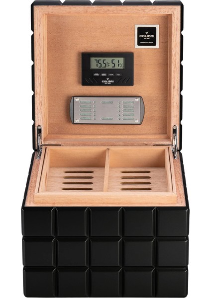 Heritage Cube Siyah Sedir Humidor Puro Kutusu