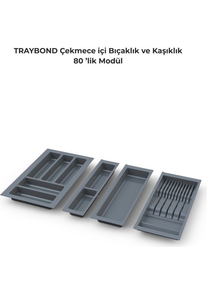Çekmece Içi Kaşıklık ve Bıçaklık Düzenleyici Antresit, 74X48 Yandan ve Boydan 4cm Kesilebilir fırsatları