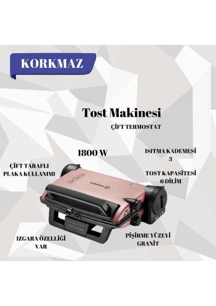 1800 W Tost Makinesi indirimleri