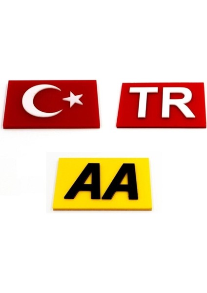 Pleksi 3D Panjur Arma Yapışkanlı - Aa - Tr - Türk Bayrağı