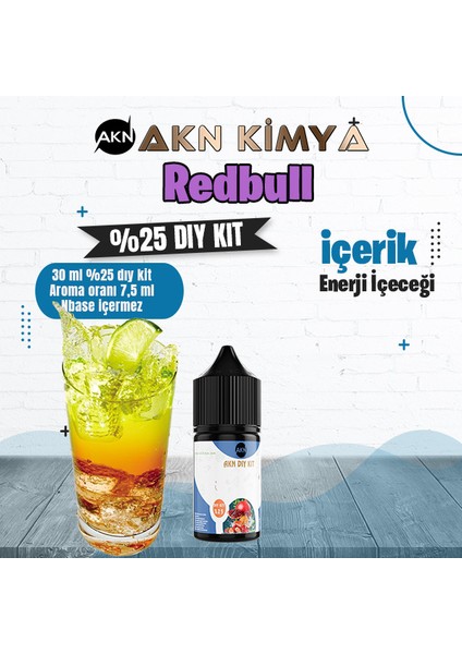 Redbull Yoğun Dıy Kit Enerji İçeceği Gıda Aroması %25 Oranda Aroma İçerir (Hazır Değildir )