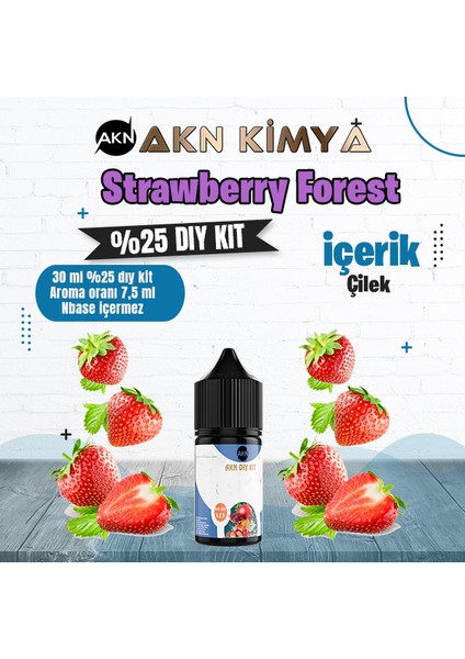 Strawberry Forest Yoğun Dıy Kit Çilek Gıda Aroması %25 Oranda Aroma İçerir (Hazır Değildir )
