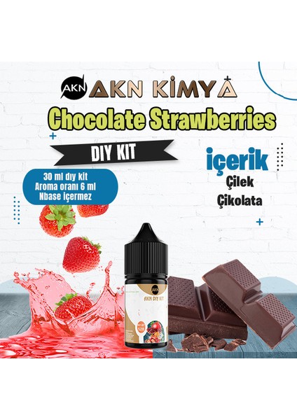 Chocolate Strawberries Dıy Kit Çilek Çikolata Gıda Aroması %20 Oranda Aroma İçerir (Hazır Değildir )