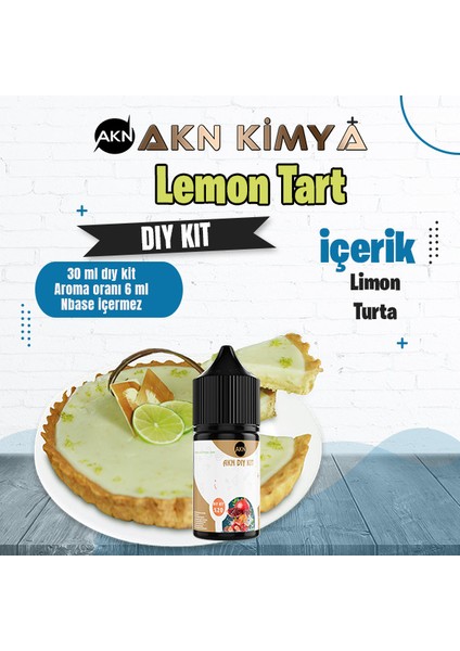 Lemon Tart Dıy Kit Limon Turta Gıda Aroması %20 Oranda Aroma İçerir (Hazır Değildir )